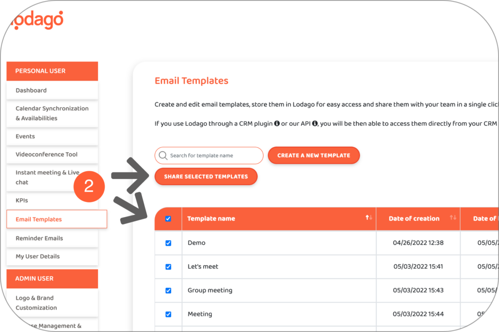 3 - Share email templates