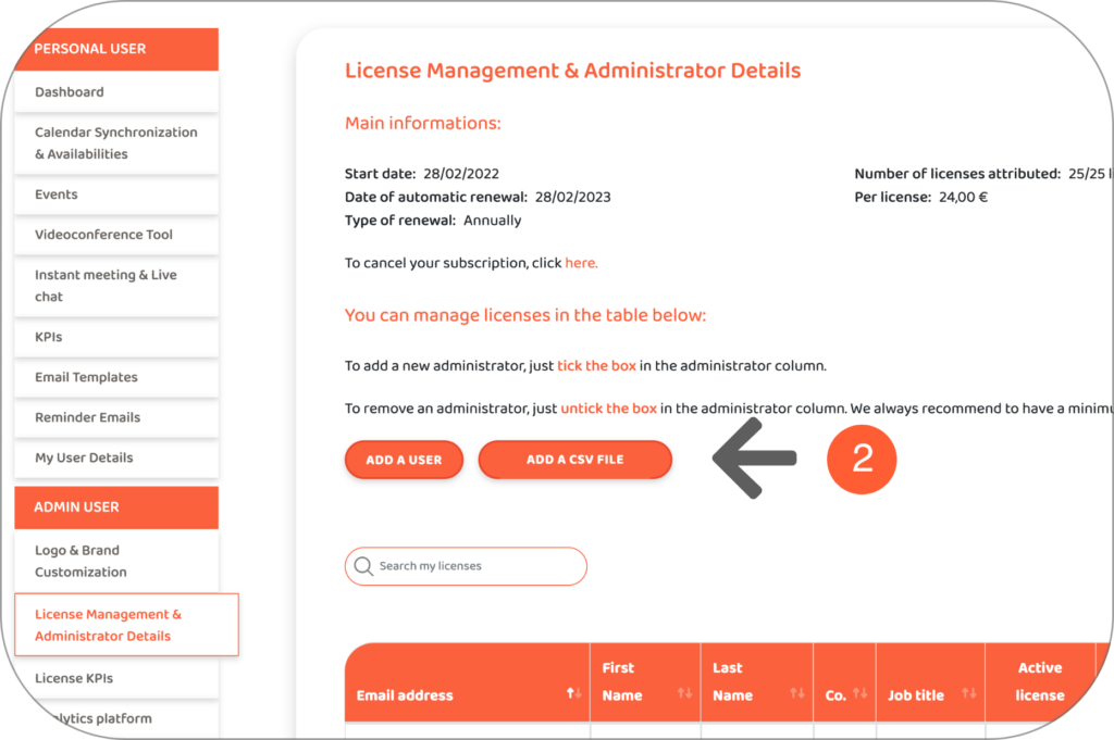 2 - Software administrator license