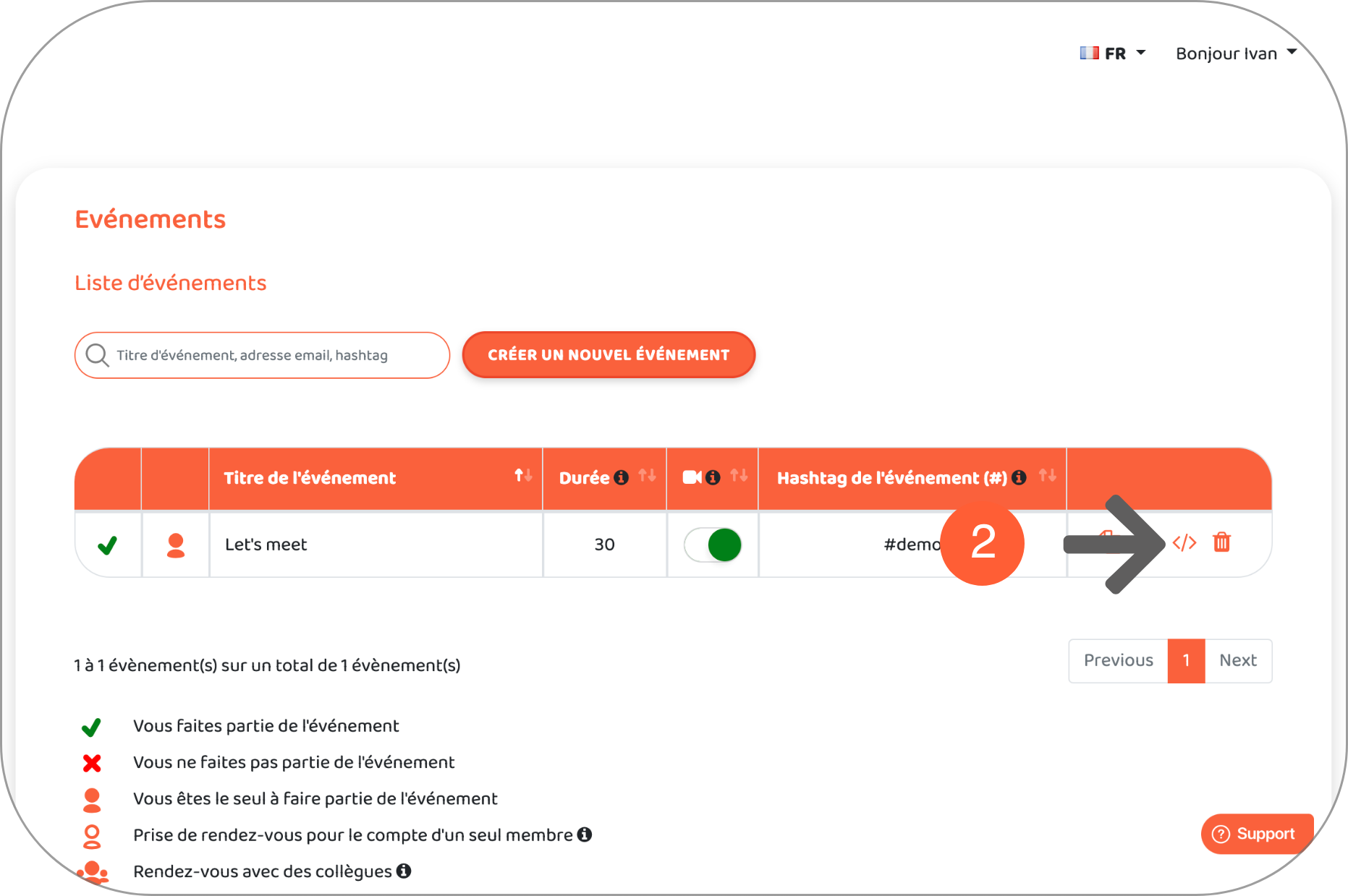 2 - embed website calendar
